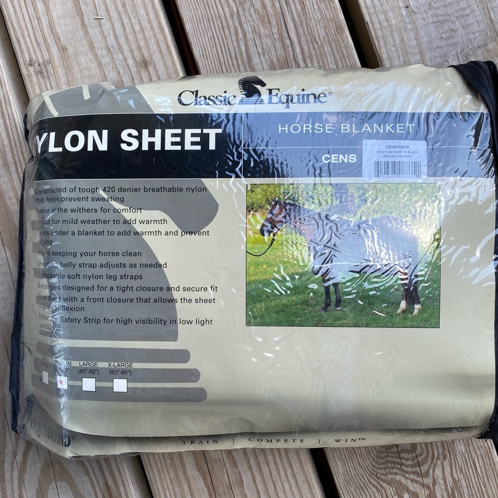 Classic equine nylon sheet M New